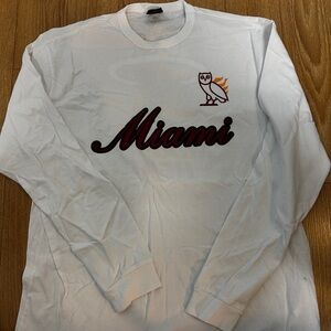 OVO White Miami Long Sleeve Shirt